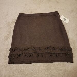 Max Studio Knit ruffle skirt